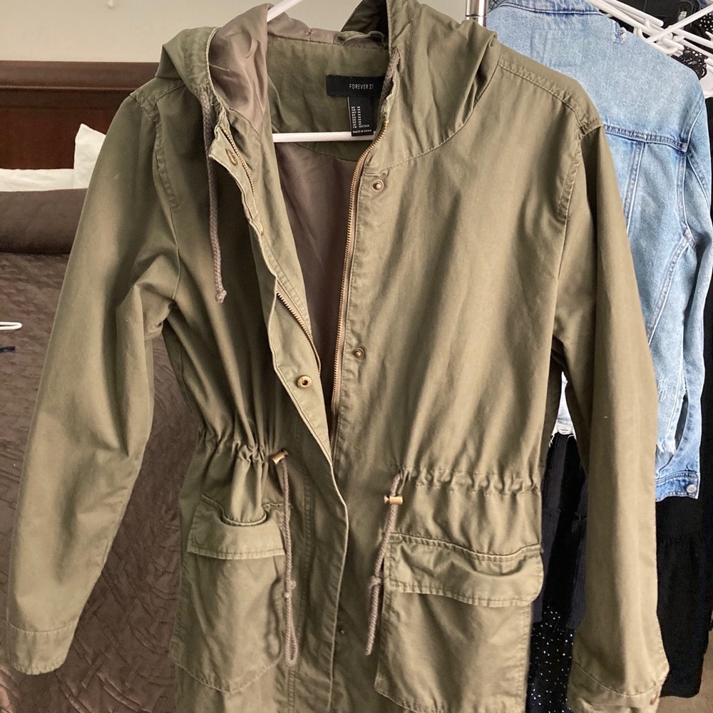 Forever 21. Army Green Anorak Jacket.